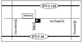 Map of San Gabriel